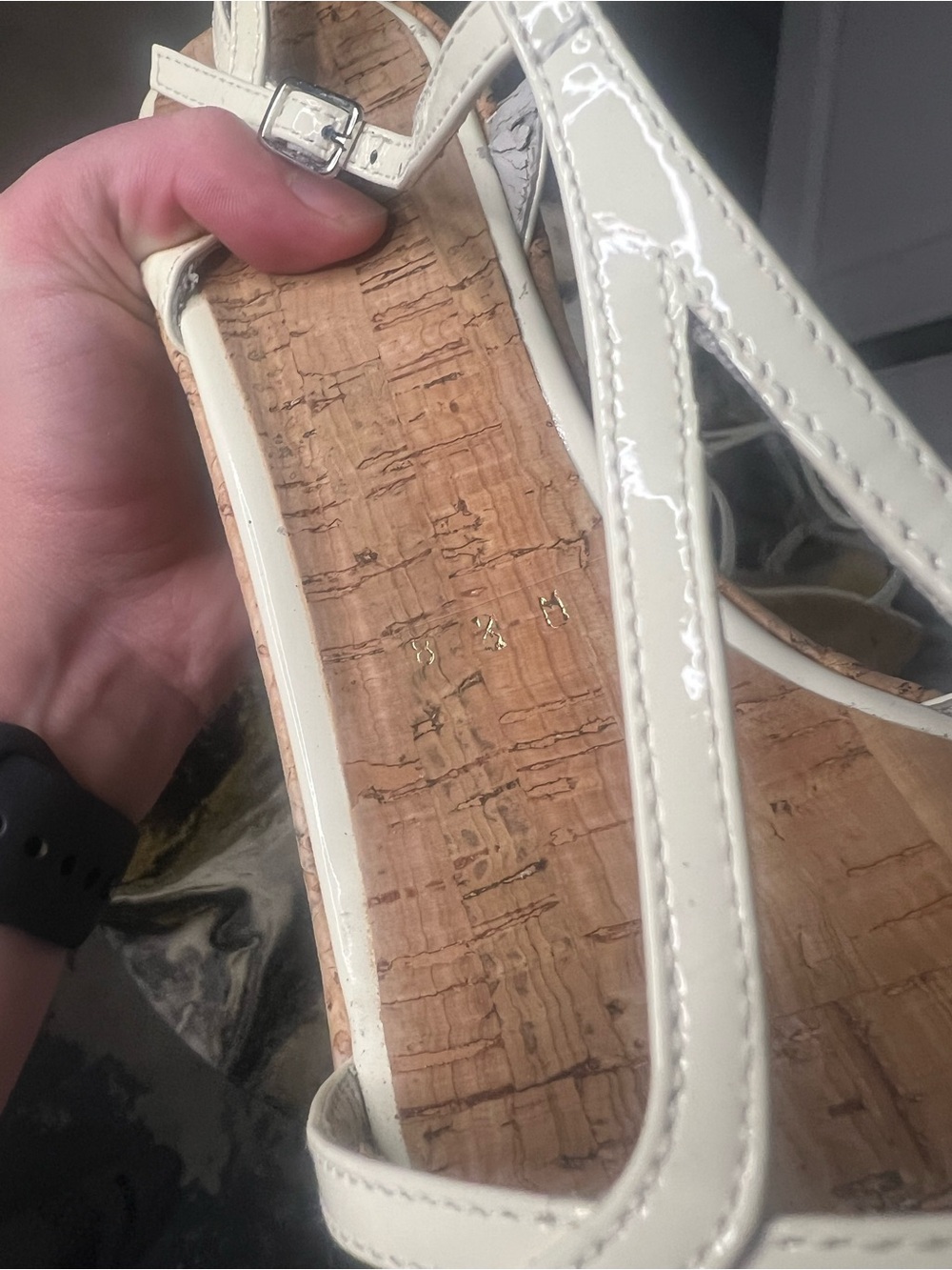 Vintage Y2K Stuart Weitzman White Cork Wedge Sandals - Picture 10 of 14
